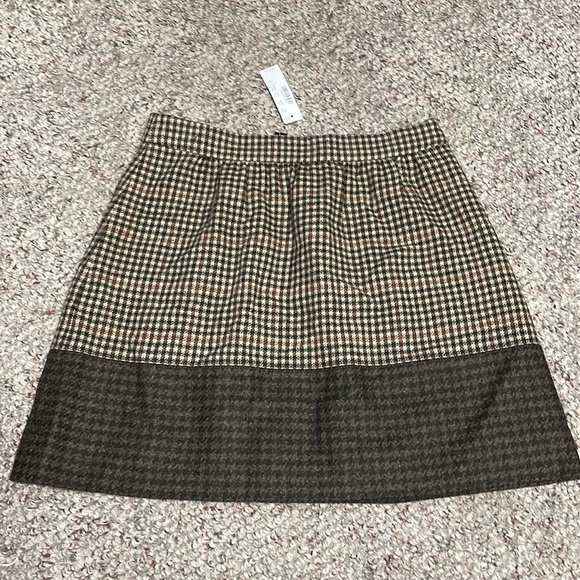 J crew 100% lambswool mini skirt with mixed tweeds - Picture 1 of 10